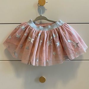 Stella McCartney 12 month pink and stars tulle skirt with silver stars ⭐️